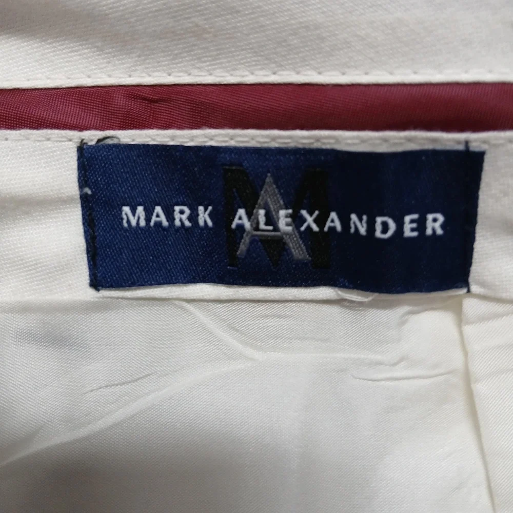 Mark Alexander Gray Pleated Dress Pants Mens 34‎ 100% Wool Cuffed Vintage EUC